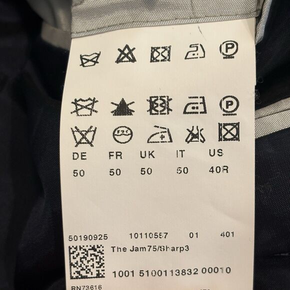 Hugo Boss The Jam 75 Sharp 3 Blazer Jacket Mens Size 40R  Navy Blue Wool - Picture 4 of 8